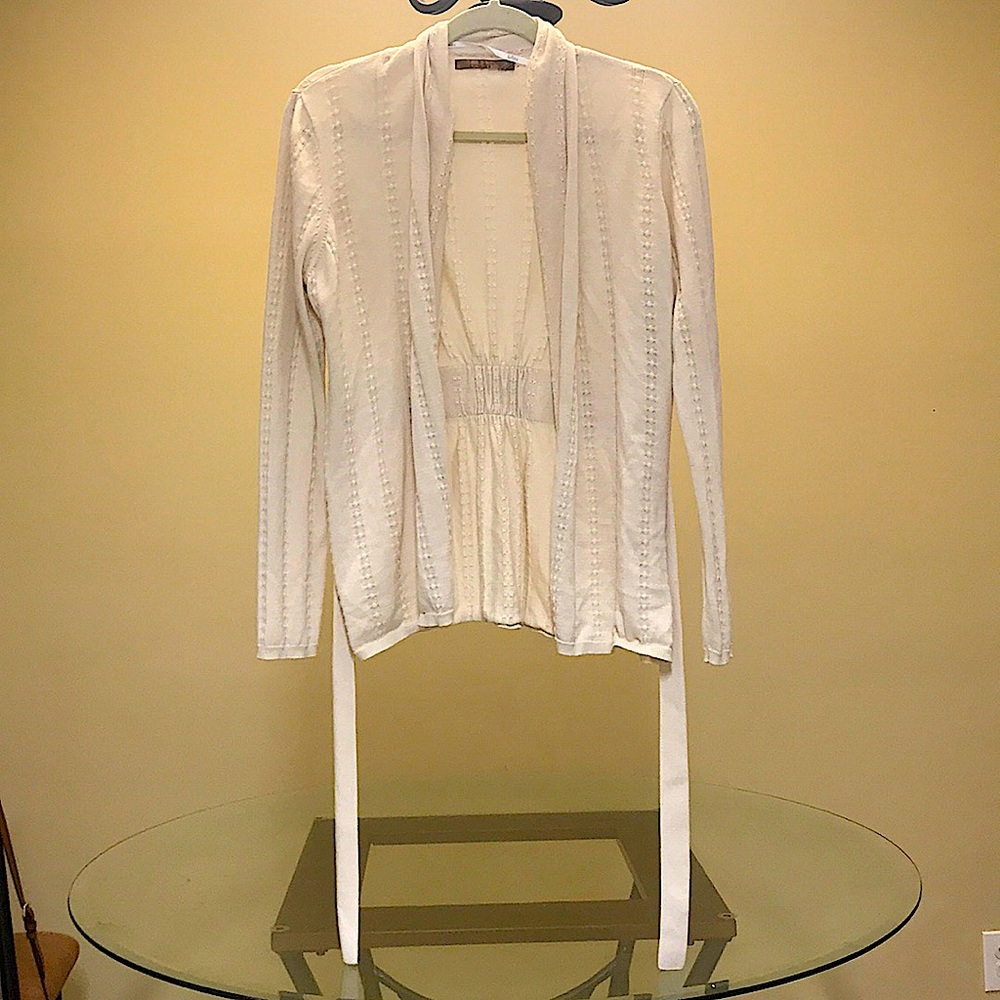 Cream Long sleeve Cardigan